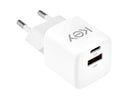 KEY 20W Duo Strömadapter USB-A och USB-C