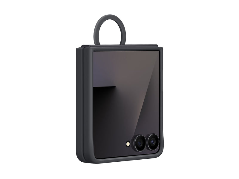 Samsung Ring Silikonfodral Samsung Z Flip7 - Svart