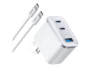 Anker 70W USB-C-laddare med 3 portar - Vit
