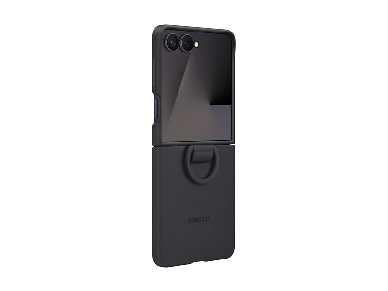 Samsung Ring Silikonfodral Samsung Z Flip7 - Svart