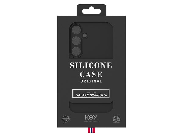 Silikonfodral Samsung S25 Plus/S24 Plus - Svart