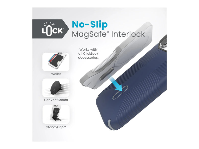 Speck Grip Skal iPhone 15 Pro Magsafe – Blå