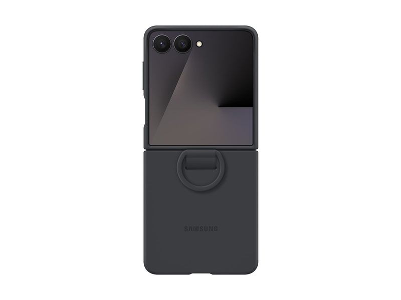 Samsung Ring Silikonfodral Samsung Z Flip7 - Svart