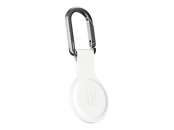 iDeal Silikon AirTag-hållare med karbinhake – Vit